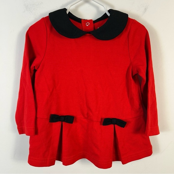 Joe Fresh Red Long Sleeve Tee with Black Accents 12-18 M - Picture 1 of 9